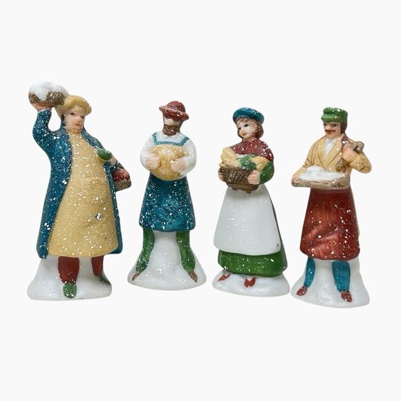 Vintage Dept 56 Mixed Lot Heritage Snow Figurines Signs Ornaments Collectible - Picture 2 of 12